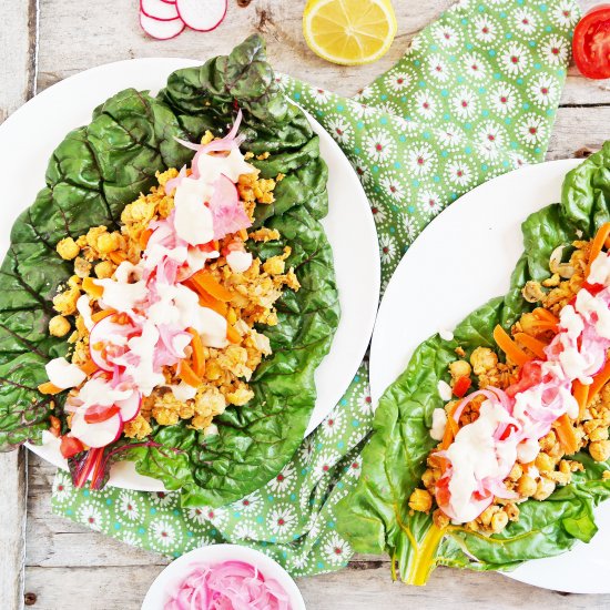 Chickpea Chard Wraps