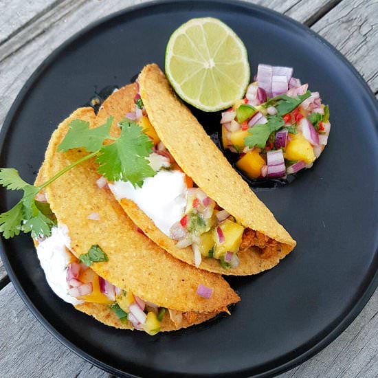 Mexican Tacos with Mango Salsa