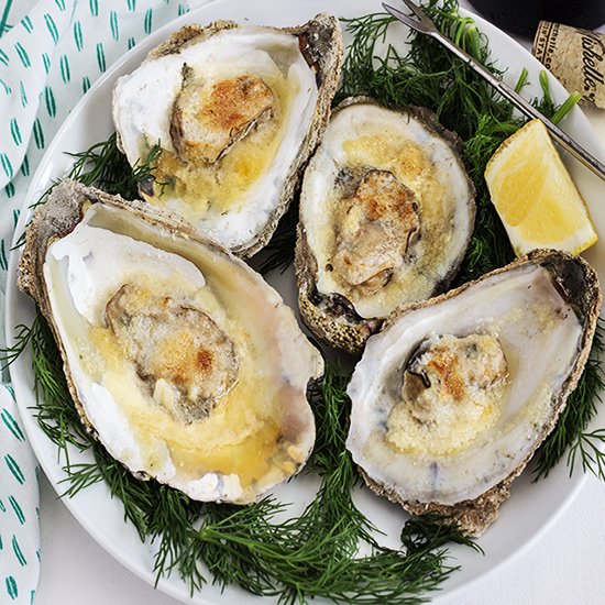 Broiled Parmesan Cheese Oysters