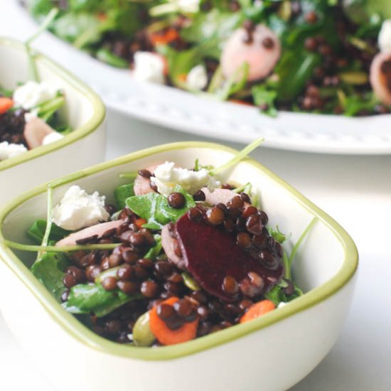 Lentils with Beets, Carrot & Feta