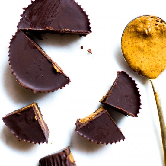 Dark Chocolate Almond Butter Cups