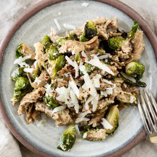 Baked Brussels Sprouts Pasta