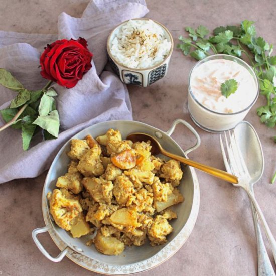 Aloo Gobi, Indian Dry Curry