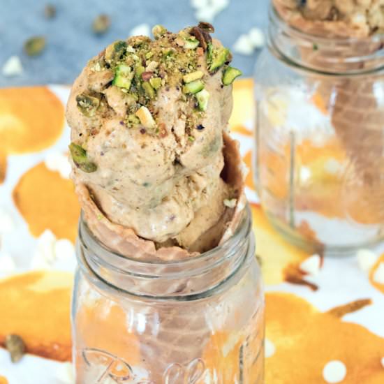 Pumpkin Ice Cream with Pistachio