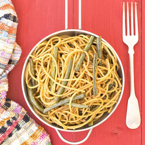 Noodles with Chinese Long Beans