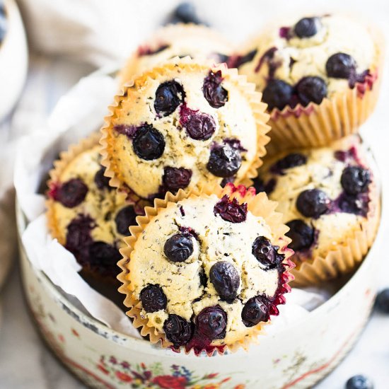 Gluten Free Vegan Blueberry Muffins