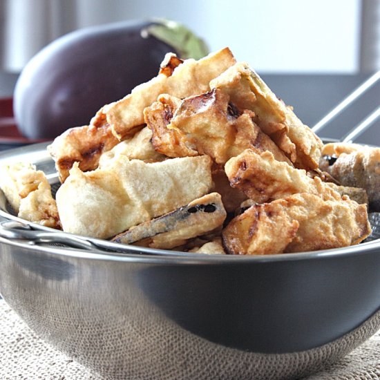 Deep Fried Battered Eggplant Sticks