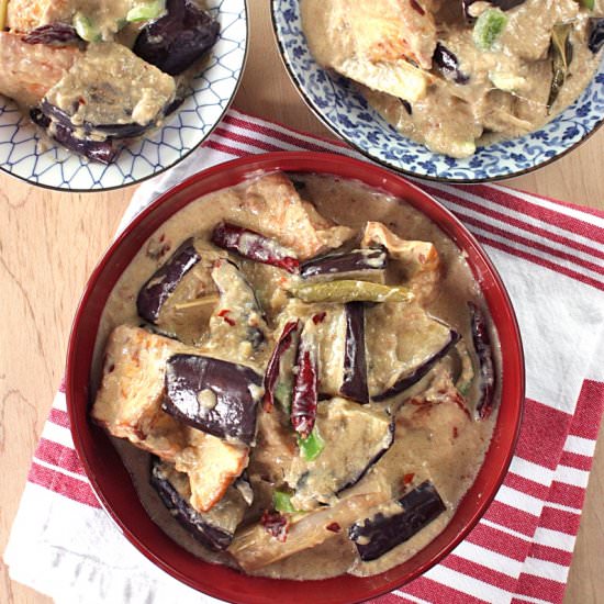 Tofu and Eggplant in Coconut Sauce