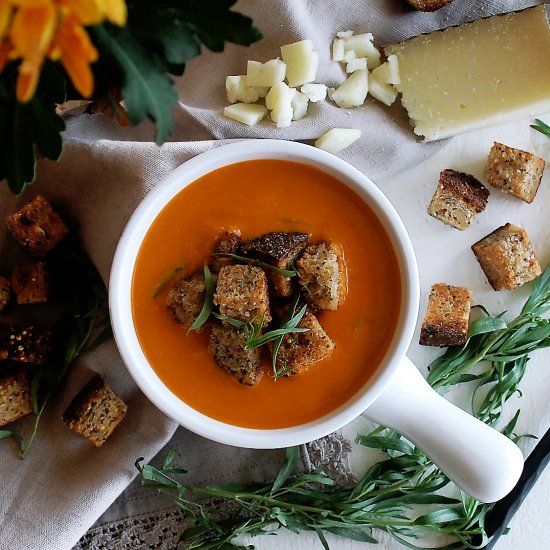 Creamy Tarragon Tomato Soup