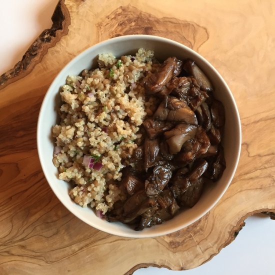 Quinoa and Lentils with Mushrooms