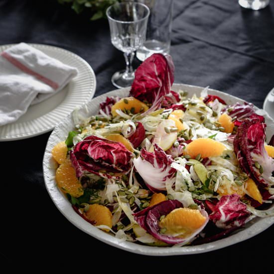 Bitter Salad with Winter Fruit