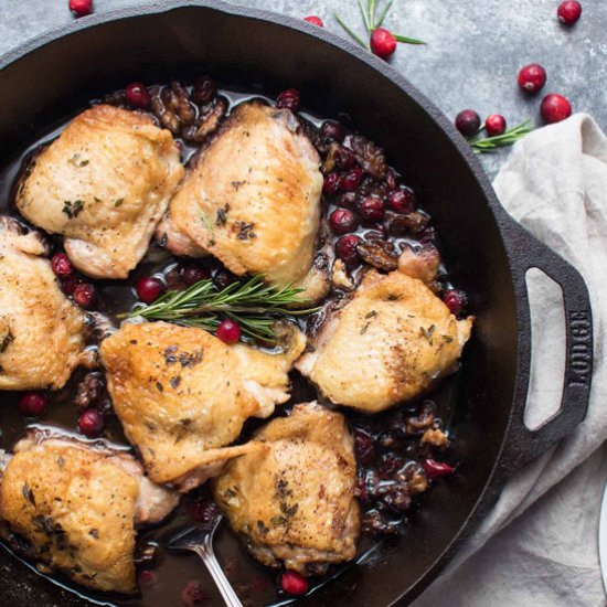 Cranberry Walnut Chicken Thighs