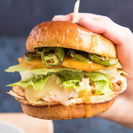 BBQ Mustard Hot Turkey Sandwich