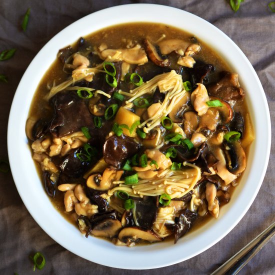 Chicken with 3 Kinds of Mushroom