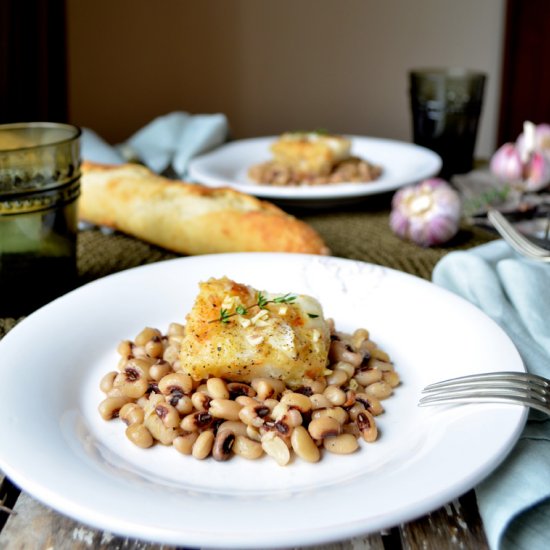 Braised Cod with White Beans