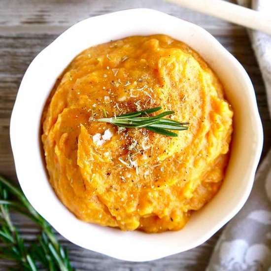 Mashed Butternut Squash and Carrots