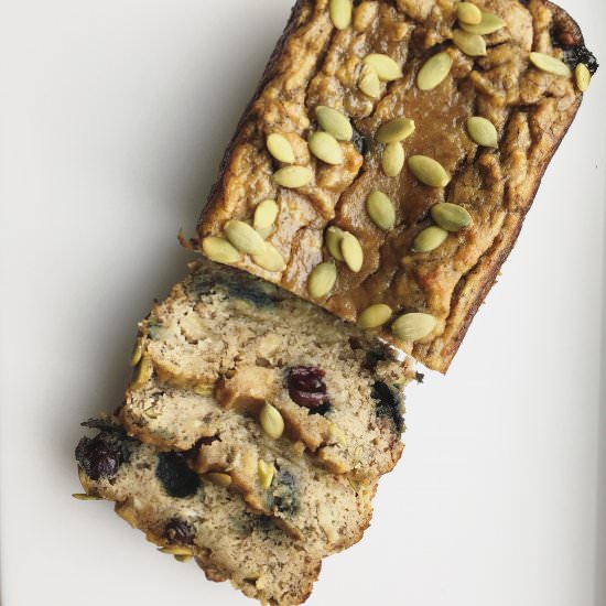 Paleo Blueberry Banana Loaf