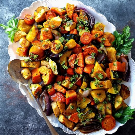 Balsamic Roasted Root Vegetables