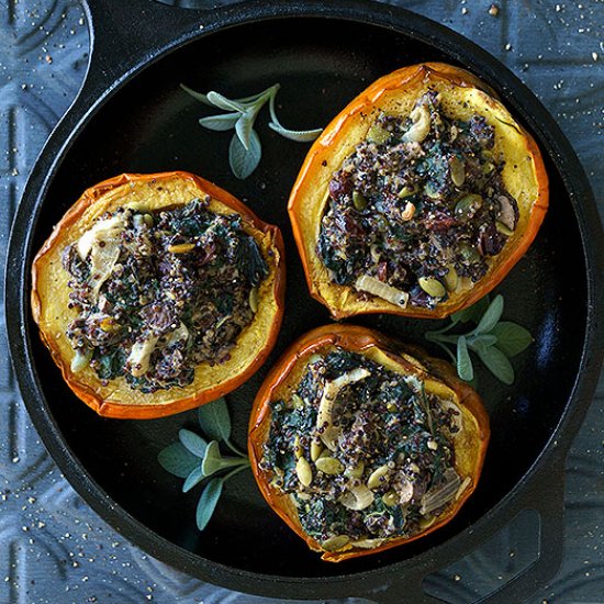 Stuffed Acorn Squash with Sage