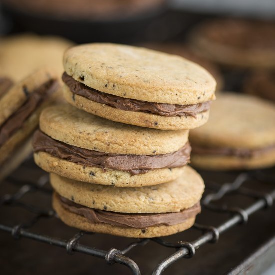 coffee cookies with nutella