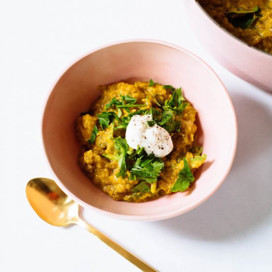 Red Lentil Daal with Squash