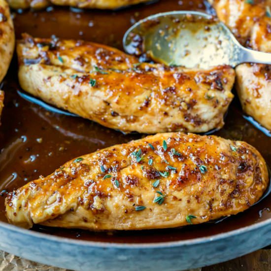 Maple Mustard Glazed Chicken