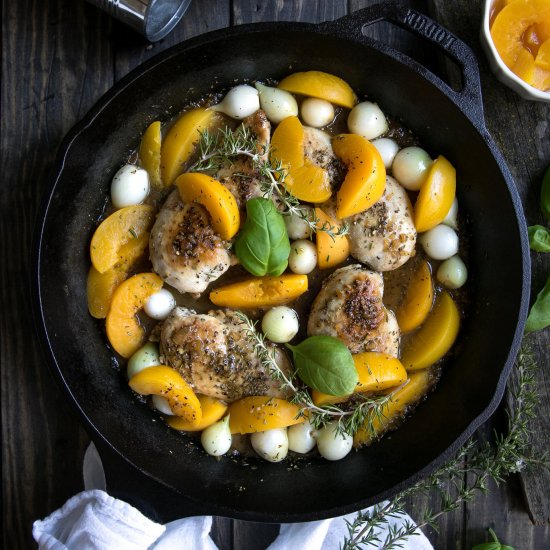 30 Minute Peach and Chicken Skillet