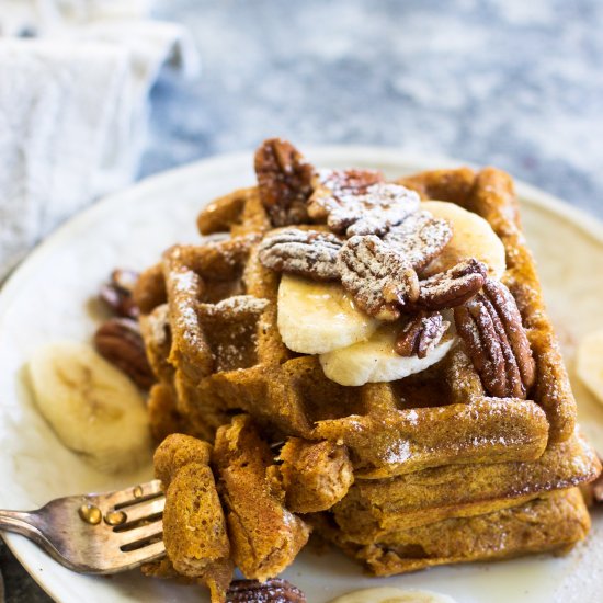 Whole Wheat Pumpkin Waffles