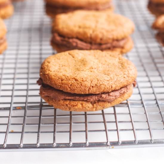 Almond Butter Cookie Sandwiches