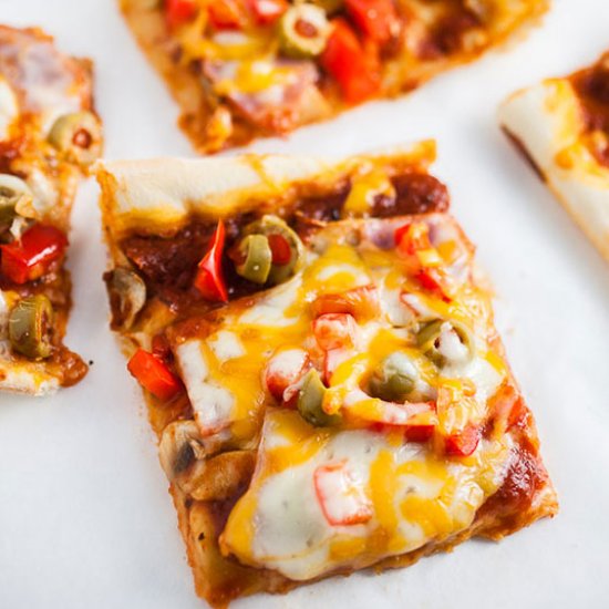 Sheet Pan Pizza with Canadian Bacon