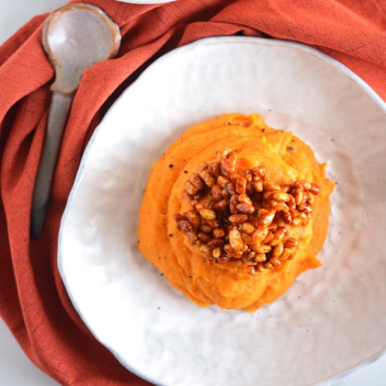 Sweet Potatoes with Crispy Rice