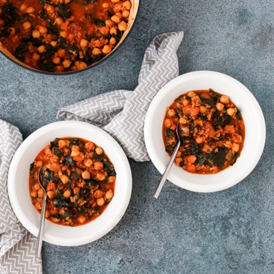 Spanish Chorizo and Rice Soup