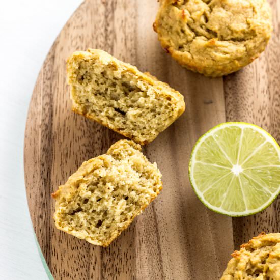 Vegan Lime Avocado Muffins