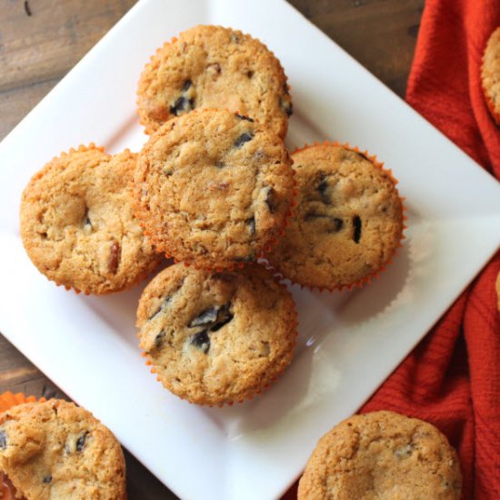 Pecan Chocolate Chip Pumpkin Muffin