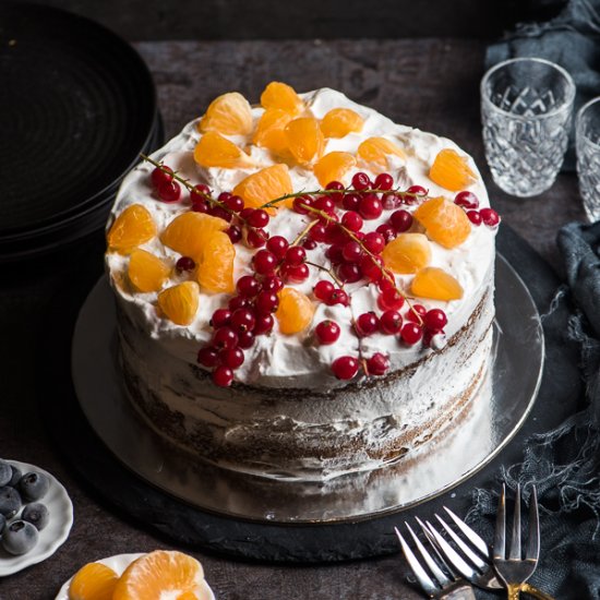 Orange Blueberry layer Cake