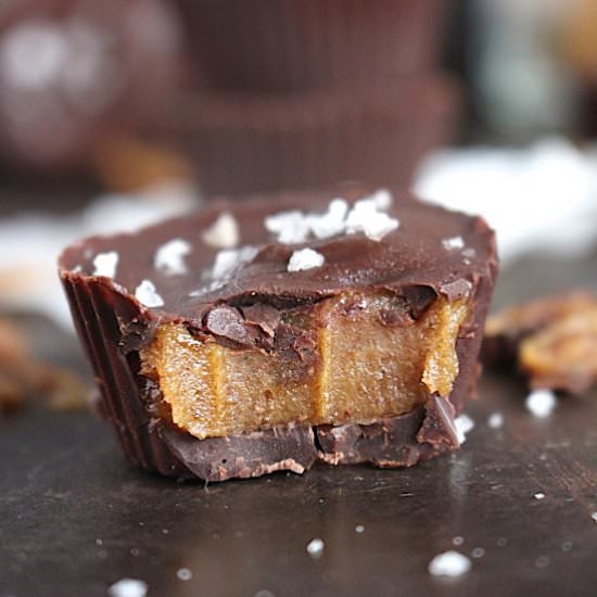 Healthy Dark Choc PB Caramels