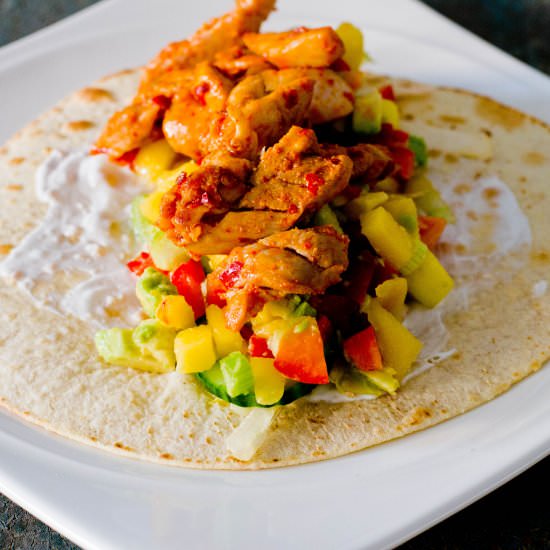 Tropical Chicken Wraps