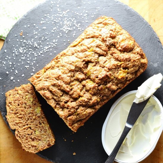 Baked Banana Wholemeal Bread+Salt