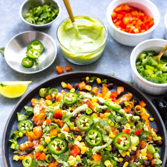 Loaded Tex Mex Sweet Potato Fries