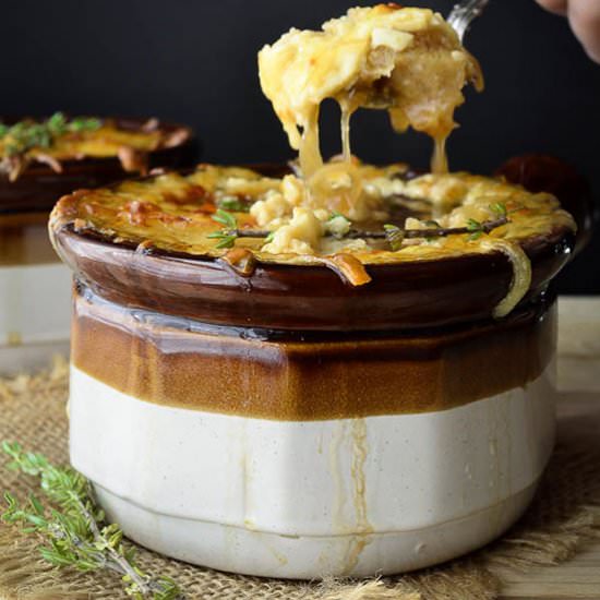 Savory French Onion and Pear Soup