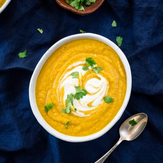 Butternut Squash & Red Lentil Soup