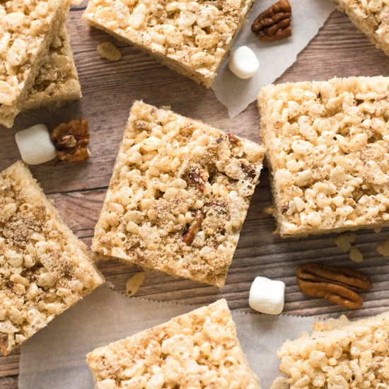 Maple Pecan Rice Krispie Treats