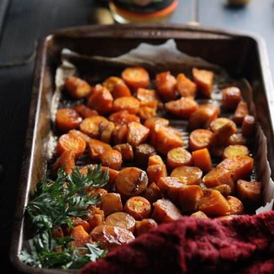 Longan Glazed Roasted Vegetables