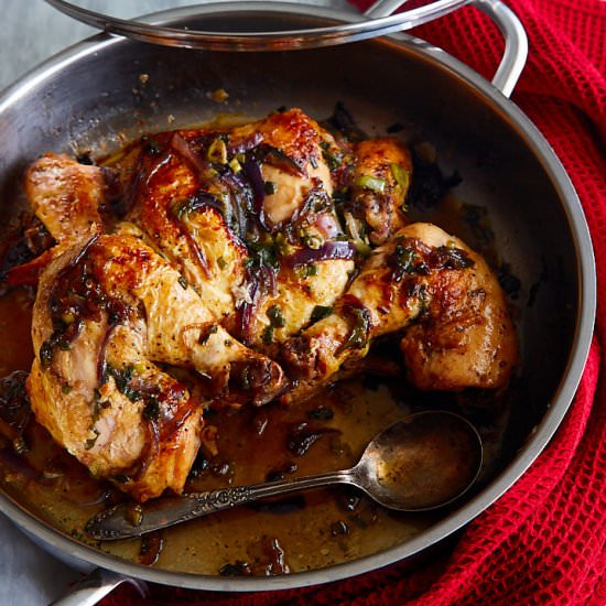 Pan-Fried Whole Chicken