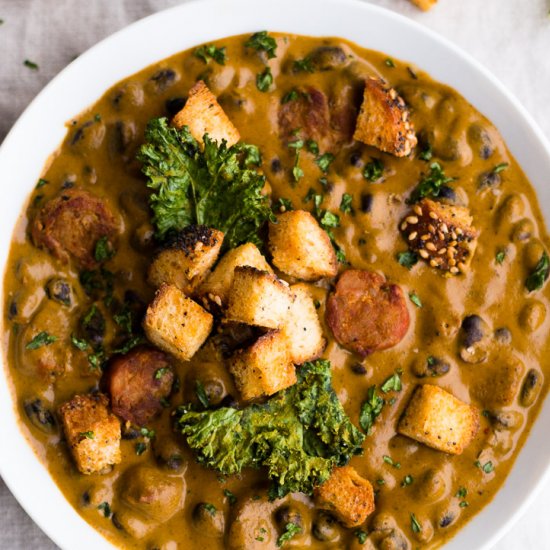 Creamy Red Pepper and Sausage Soup