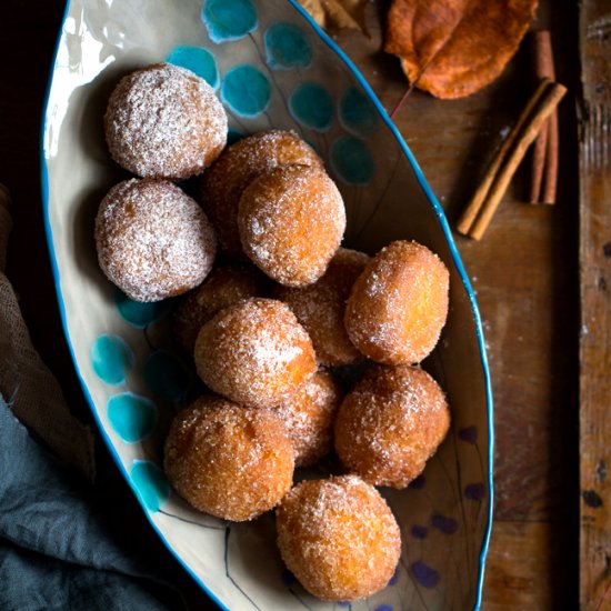 Pumpkin and Coconut Doughnuts