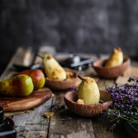 Lavender Poached Pears