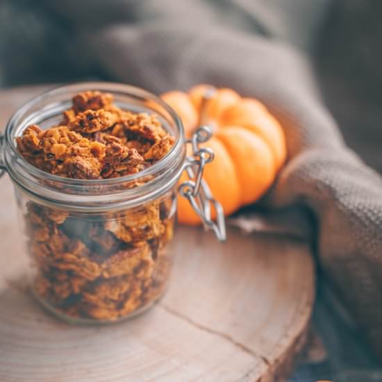 Pumpkin Spice Granola {Vegan}