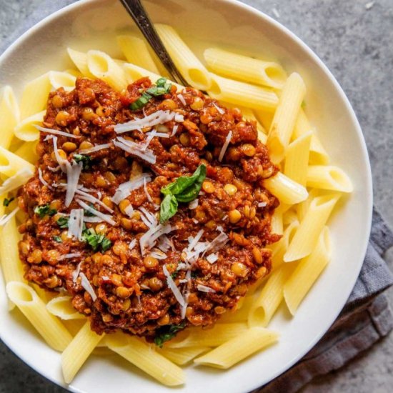 Instant Pot Lentil Bolognese