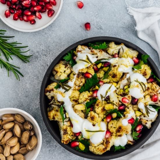 Roasted Curried Cauliflower Salad